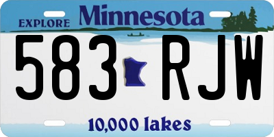 MN license plate 583RJW