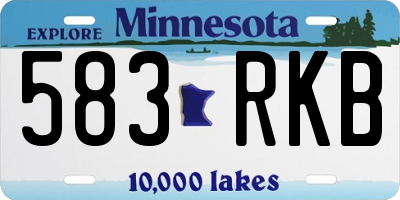 MN license plate 583RKB