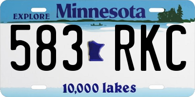 MN license plate 583RKC