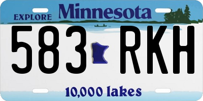 MN license plate 583RKH