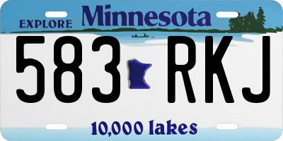 MN license plate 583RKJ