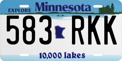 MN license plate 583RKK