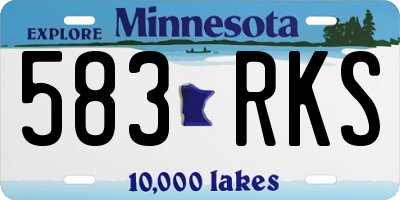 MN license plate 583RKS