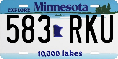 MN license plate 583RKU