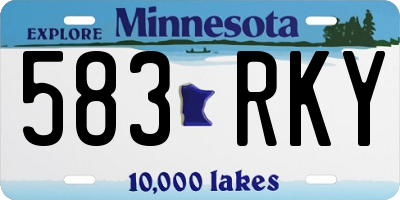 MN license plate 583RKY
