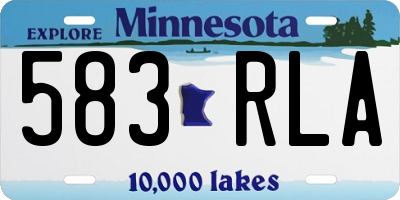 MN license plate 583RLA
