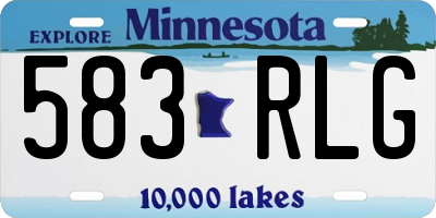 MN license plate 583RLG