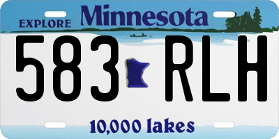 MN license plate 583RLH