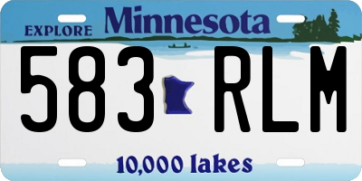 MN license plate 583RLM