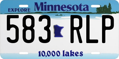 MN license plate 583RLP