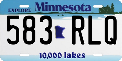 MN license plate 583RLQ