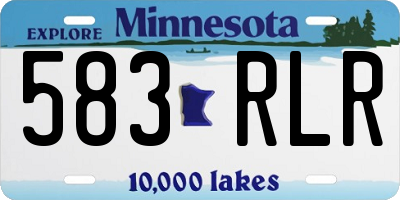 MN license plate 583RLR