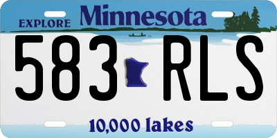 MN license plate 583RLS