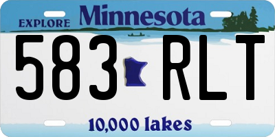 MN license plate 583RLT