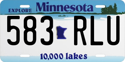 MN license plate 583RLU