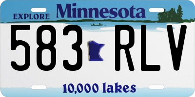 MN license plate 583RLV