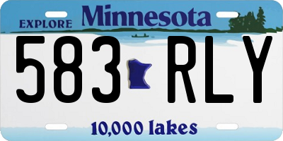 MN license plate 583RLY