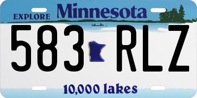 MN license plate 583RLZ