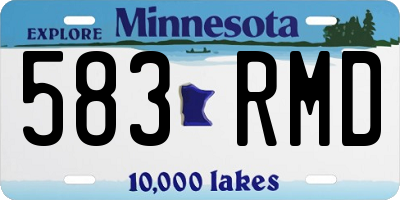 MN license plate 583RMD