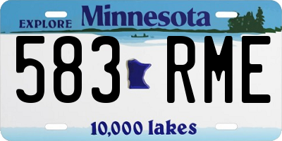 MN license plate 583RME