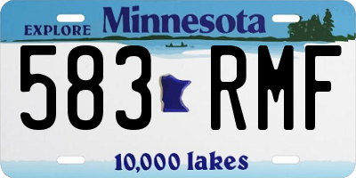 MN license plate 583RMF