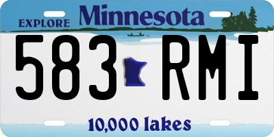 MN license plate 583RMI
