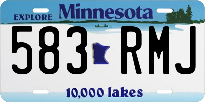 MN license plate 583RMJ