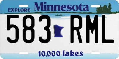 MN license plate 583RML