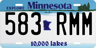 MN license plate 583RMM