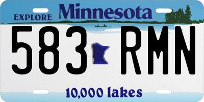 MN license plate 583RMN