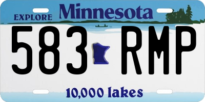 MN license plate 583RMP