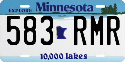 MN license plate 583RMR