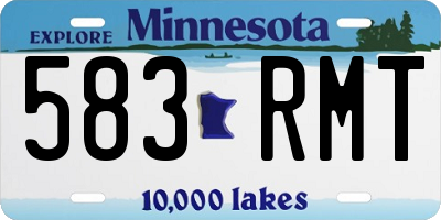 MN license plate 583RMT