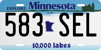 MN license plate 583SEL