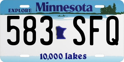 MN license plate 583SFQ