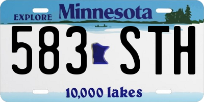 MN license plate 583STH