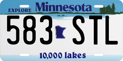 MN license plate 583STL