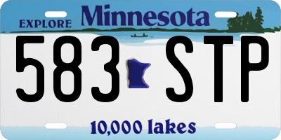 MN license plate 583STP