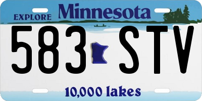 MN license plate 583STV