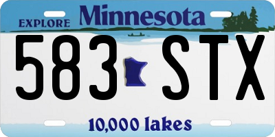 MN license plate 583STX