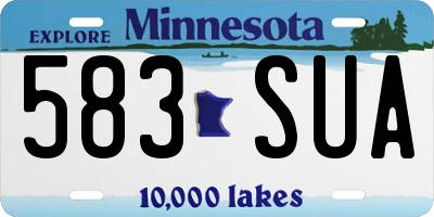 MN license plate 583SUA