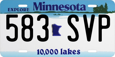 MN license plate 583SVP