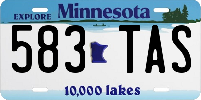 MN license plate 583TAS