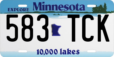 MN license plate 583TCK