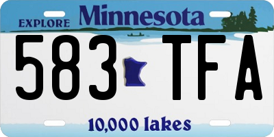 MN license plate 583TFA