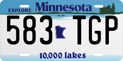 MN license plate 583TGP
