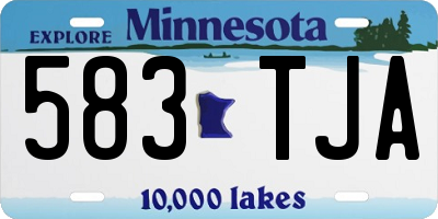 MN license plate 583TJA