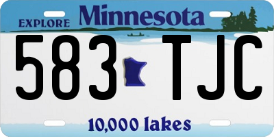 MN license plate 583TJC
