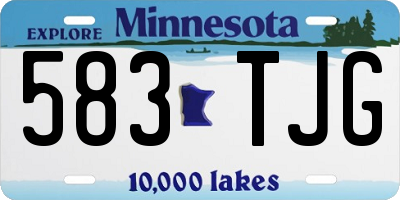 MN license plate 583TJG