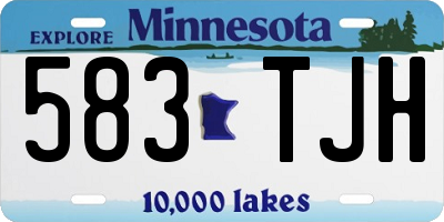 MN license plate 583TJH